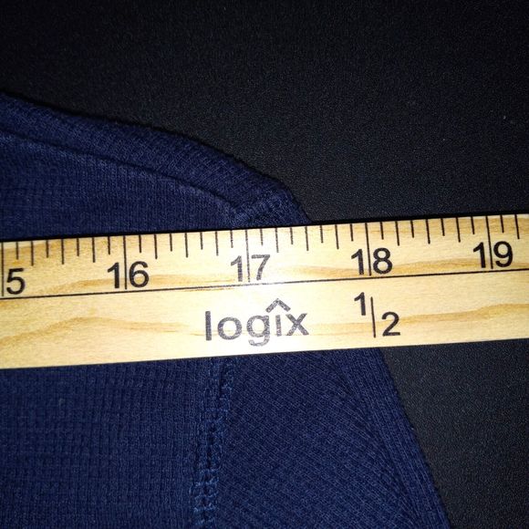 Mens GM Chevy Trucks Long Sleeve Navy Thermal Pullover Shirt XL Chevrolet - Picture 10 of 12